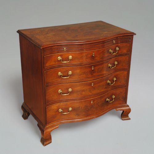 A Fine and Small 18th Century Serpentine Chest of Drawers