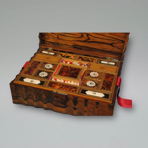 A FINE ANGLO INDIAN COROMANDEL WORKBOX - ADDITIONAL PHOTO 2