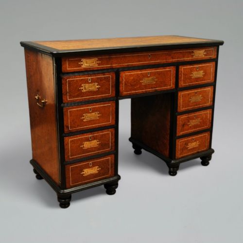A Super Example of a Chinese Export Amboyna and Ebony Desk