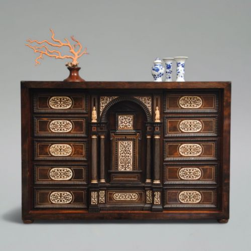 Italian 17th Century Inlaid Table Cabinet