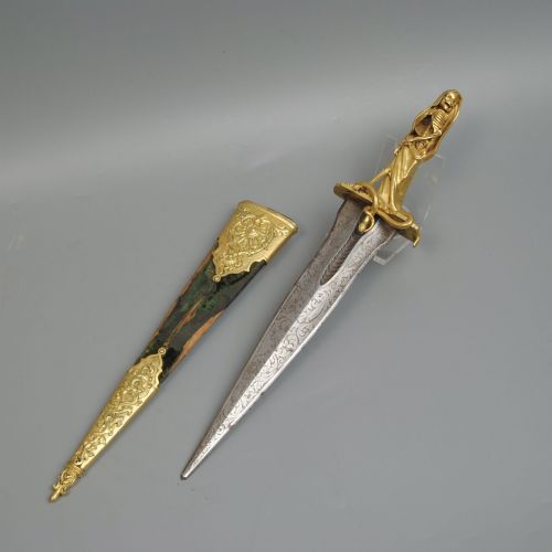 A WONDERFUL ORMOLU RITUAL DAGGER - ADDITIONAL PHOTO 1