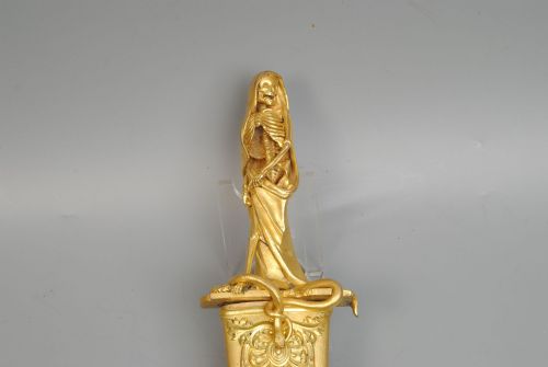 A WONDERFUL ORMOLU RITUAL DAGGER - ADDITIONAL PHOTO 3