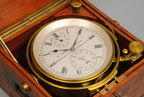 fig 1. A FINE MARINE CHRONOMETER BY HASWELL AND SONS NO.2923 WITH INTERESTING HISTORY