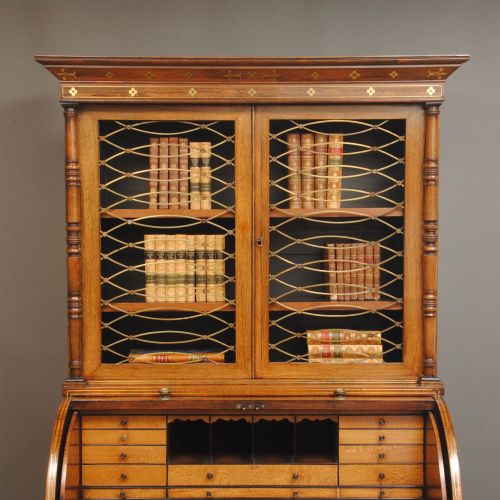 A FINE REGENCY ROSEWOOD SECRETAIRE CABINET - ADDITIONAL PHOTO 2
