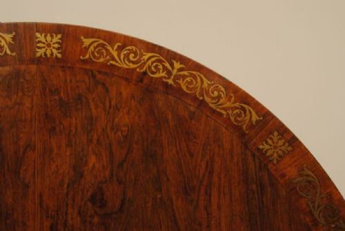 A FINE REGENCY ROSEWOOD AND BRASS INLAID CENTRE TABLE - ADDITIONAL PHOTO 2