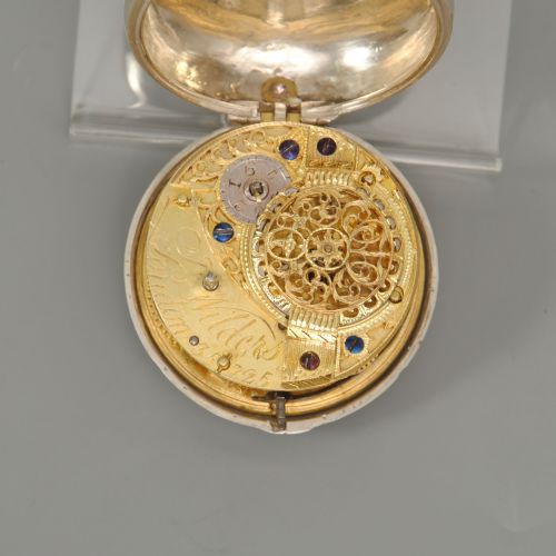 J WILDERS LONDON 18TH CENTURY SILVER PAIR CASED POCKET WATCH - ADDITIONAL PHOTO 2