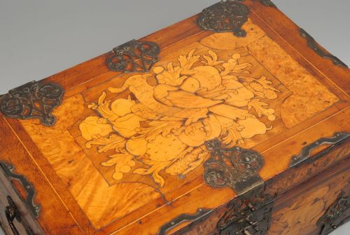 GERMAN MARQUETRY COFFRE FORT - ADDITIONAL PHOTO 1