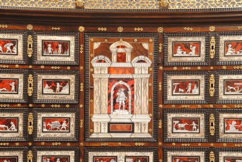 SUPERB SPANISH INLAID CABINET ON STAND - ADDITIONAL PHOTO 1