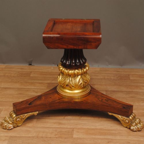 A REGENCY ROSEWOOD AND PARCEL GILT CENTRE TABLE - ADDITIONAL PHOTO 2