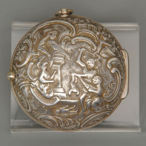 FINE SILVER PAIR CASED POCKET WATCH WITH CHAMPLEVE DIAL - ADDITIONAL PHOTO 2
