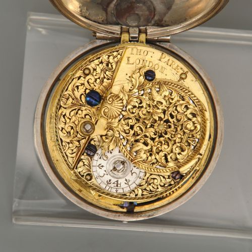 FINE SILVER PAIR CASED POCKET WATCH WITH CHAMPLEVE DIAL - ADDITIONAL PHOTO 3