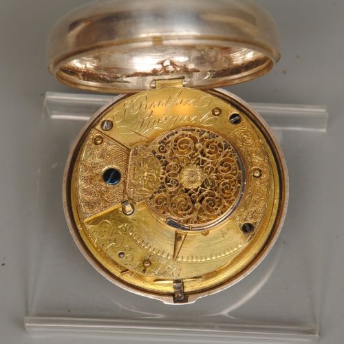 LIVERPOOL PAINTED DIAL POCKET WATCH WITH SHIP LEAVING PORT - ADDITIONAL PHOTO 1
