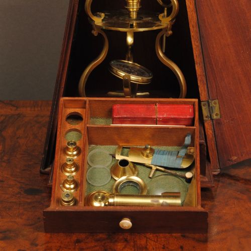 CULPEPPER MICROSCOPE WITH TRADE PAPERS FOR CHARLES LINCOLN - ADDITIONAL PHOTO 2
