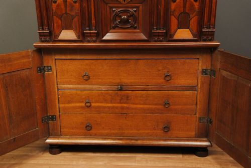 OAK WALNUT AND FRUITWOOD CHEST - ADDITIONAL PHOTO 4