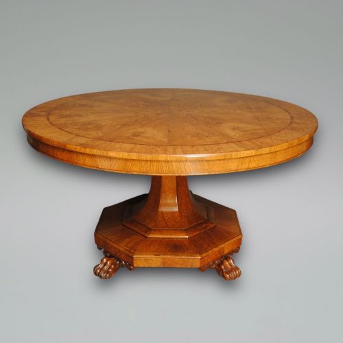 BURR OAK CENTRE TABLE WITH SEGMENTED TOP - ADDITIONAL PHOTO 1