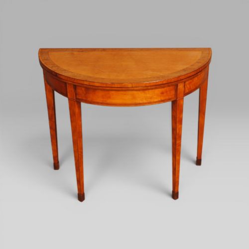 A FINE PAIR OF 18TH CENTURY SATINWOOD CARD TABLES - ADDITIONAL PHOTO 2