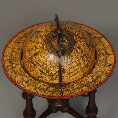 A RARE 18TH CENTURY MINIATURE TABLE GLOBE - ADDITIONAL PHOTO 2
