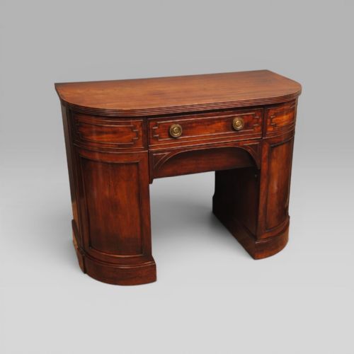 REGENCY PERIOD MAHOGANY BOW FRONTED SIDEBOARD