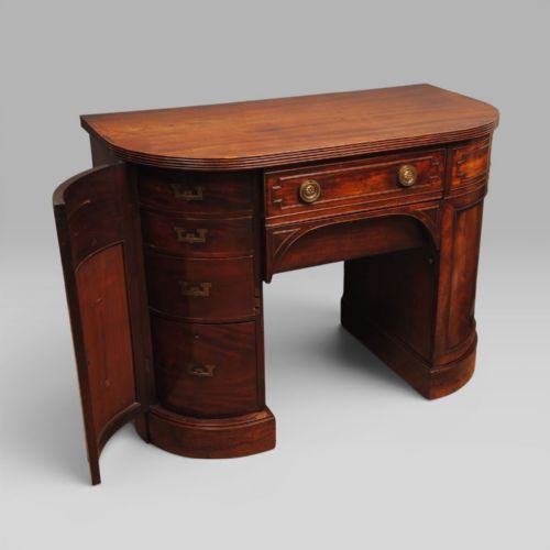 REGENCY PERIOD MAHOGANY BOW FRONTED SIDEBOARD - ADDITIONAL PHOTO 2