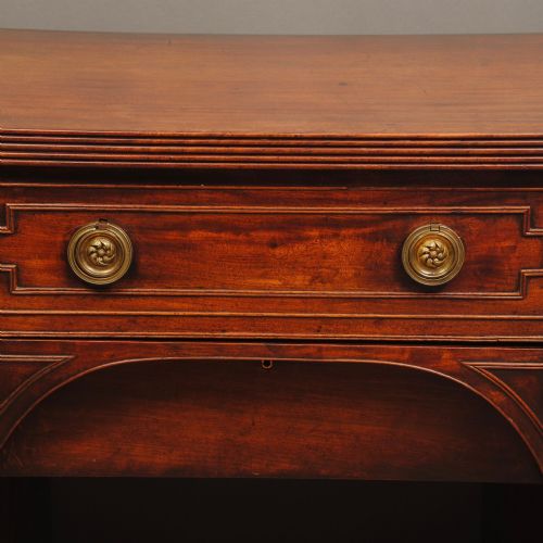 REGENCY PERIOD MAHOGANY BOW FRONTED SIDEBOARD - ADDITIONAL PHOTO 4