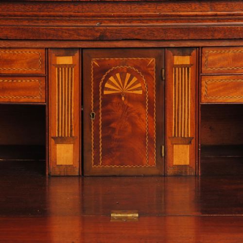 CHIPPENDALE PERIOD MAHOGANY SECRETAIRE BOOKCASE - ADDITIONAL PHOTO 3