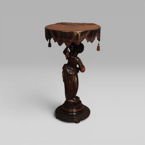 A VENETIAN CARVED AND POLYCHROMED BLACKAMOOR TABLE - ADDITIONAL PHOTO 2
