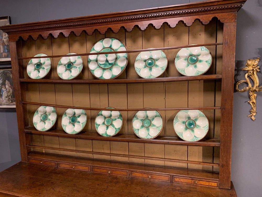 A good late 18th century oak dresser and original rack View V