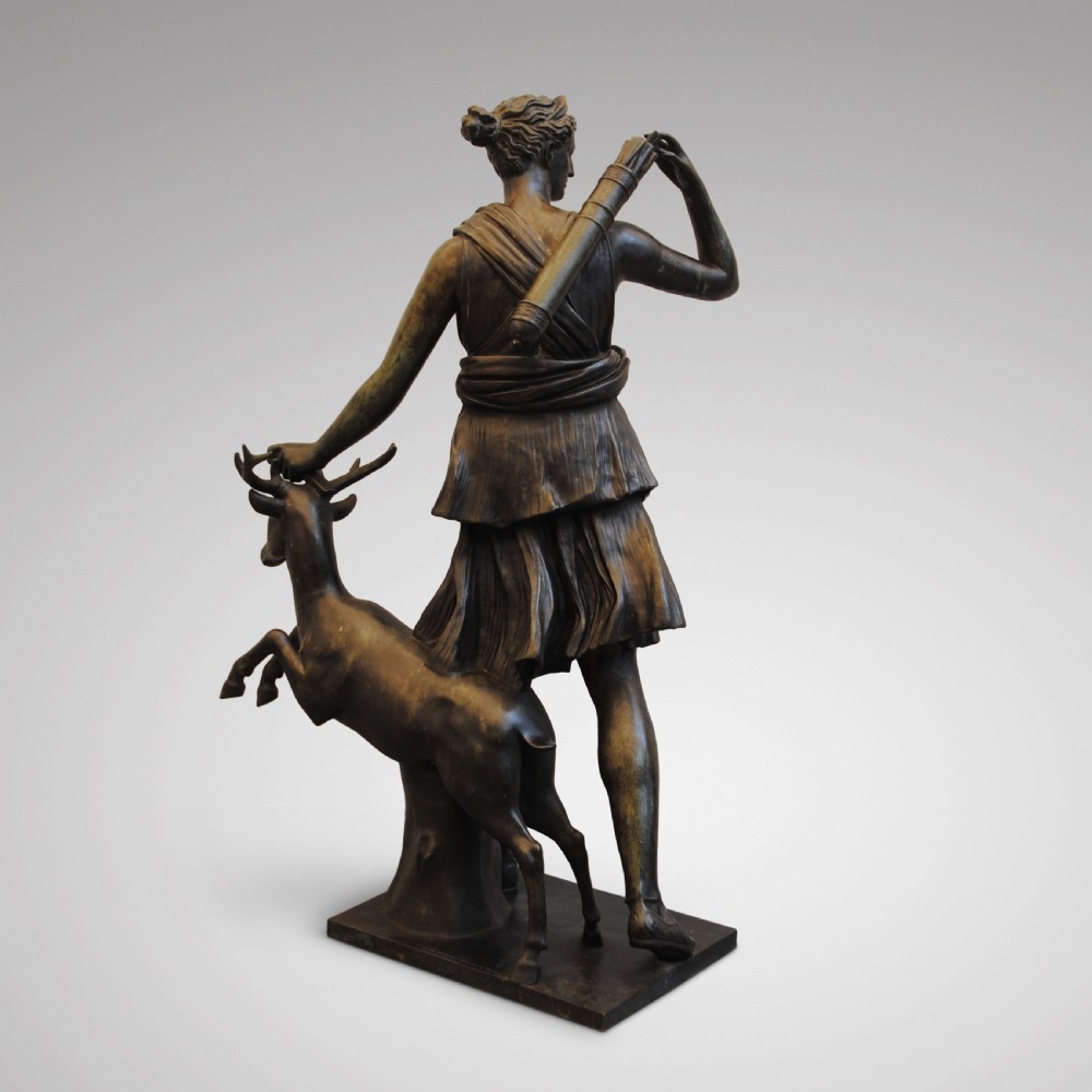 A fine and large bronze of Diana the Huntress View II