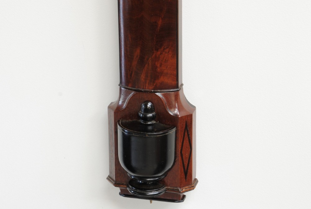 AN EXCELLENT EXAMPLE OF REGENCY PERIOD MAHOGANY BOW FRONTED STICK BAROMETER View IV