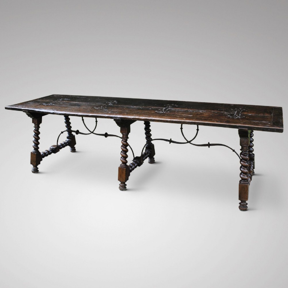 MASSIVE SPANISH WALNUT TABLE