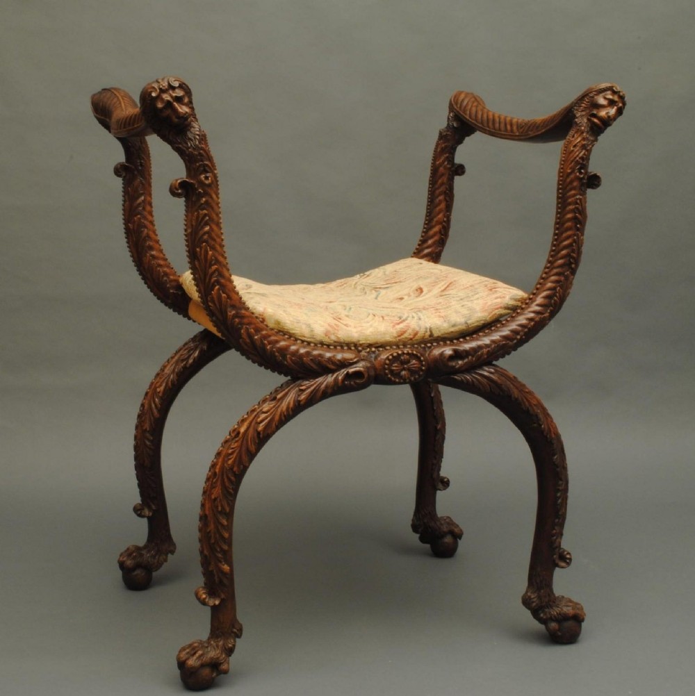 WONDERFUL ITALIAN WALNUT STOOL