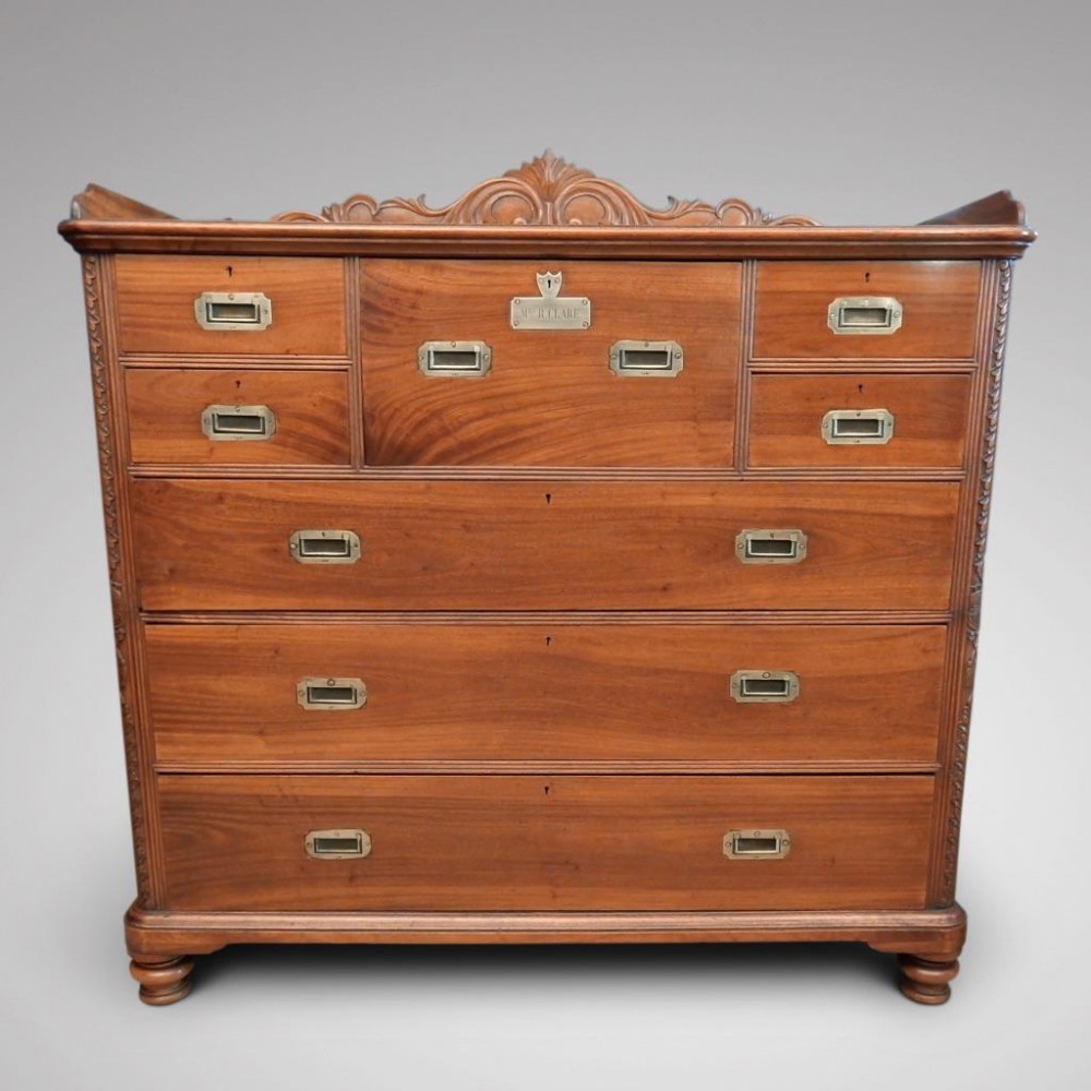 CHINESE EXPORT CAMPHOR WOOD SECRETAIRE CHEST