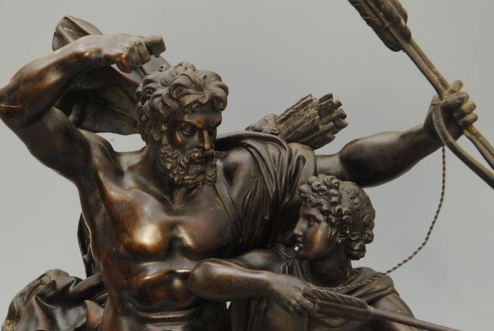 The Education of Achilles, a bronze group after Francois Rude View IV