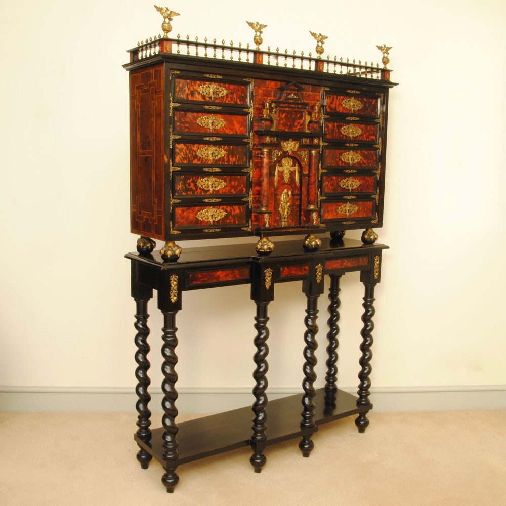 STUNNING LATE 17TH CENTURY SPANISH TORTOISESHELL CABINET