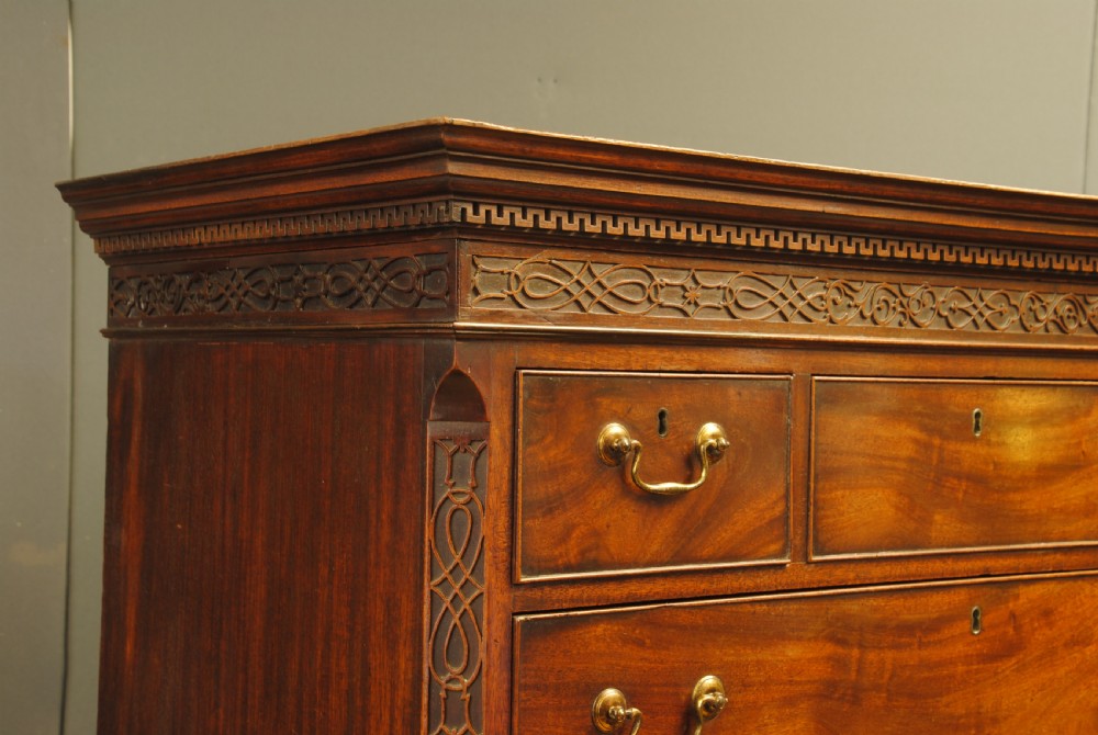 A CHIPPENDALE PERIOD MAHOGANY TALLBOY View II
