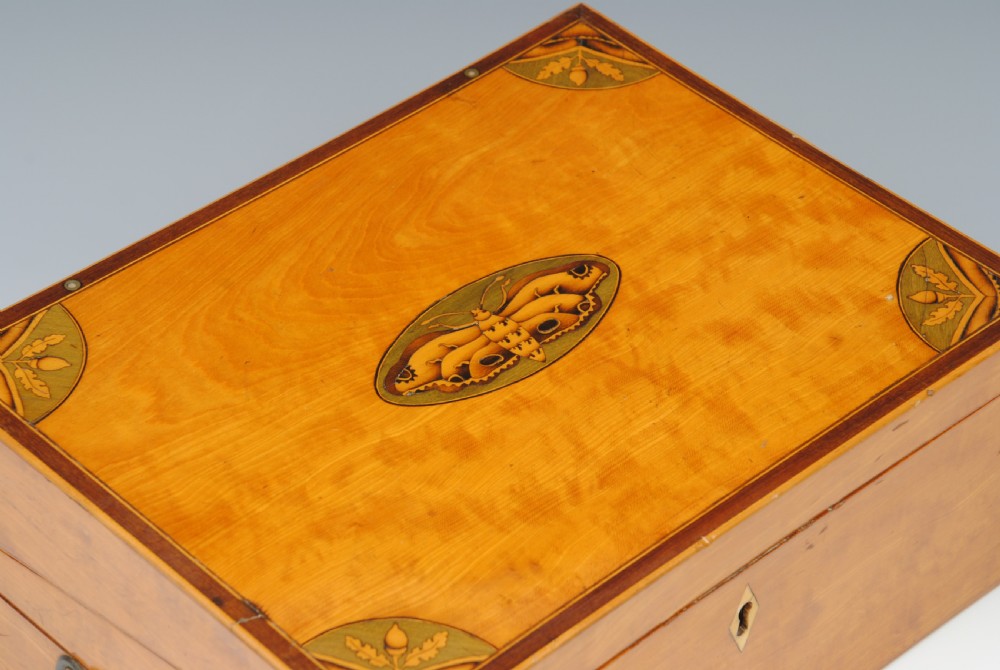 A REGENCY SATINWOOD INLAID WRITING BOX View V