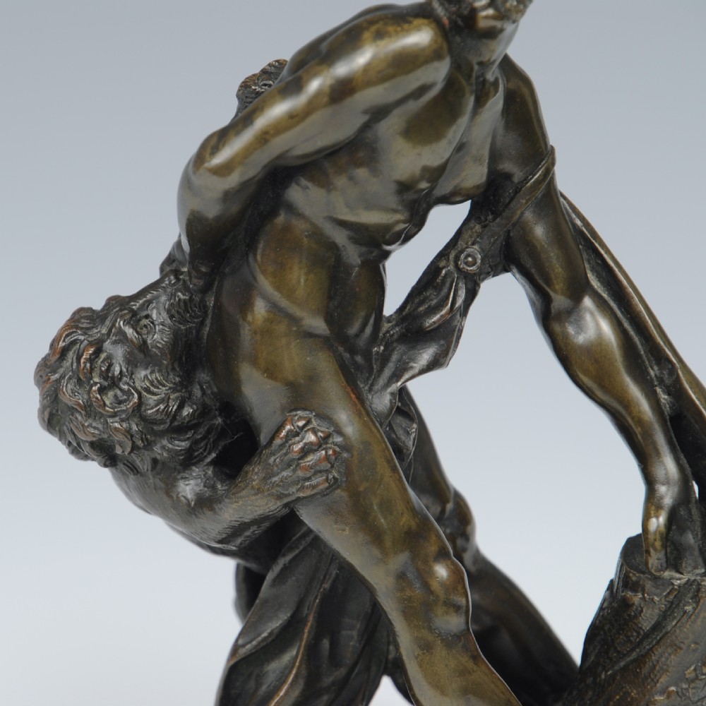 A BRONZE FIGURE OF MILO OF CROTON AFTER PIERRE PUGET View II