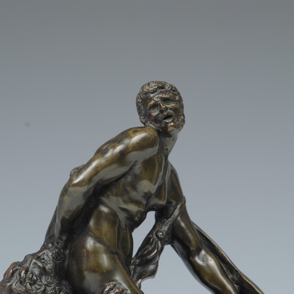 A BRONZE FIGURE OF MILO OF CROTON AFTER PIERRE PUGET View VIII