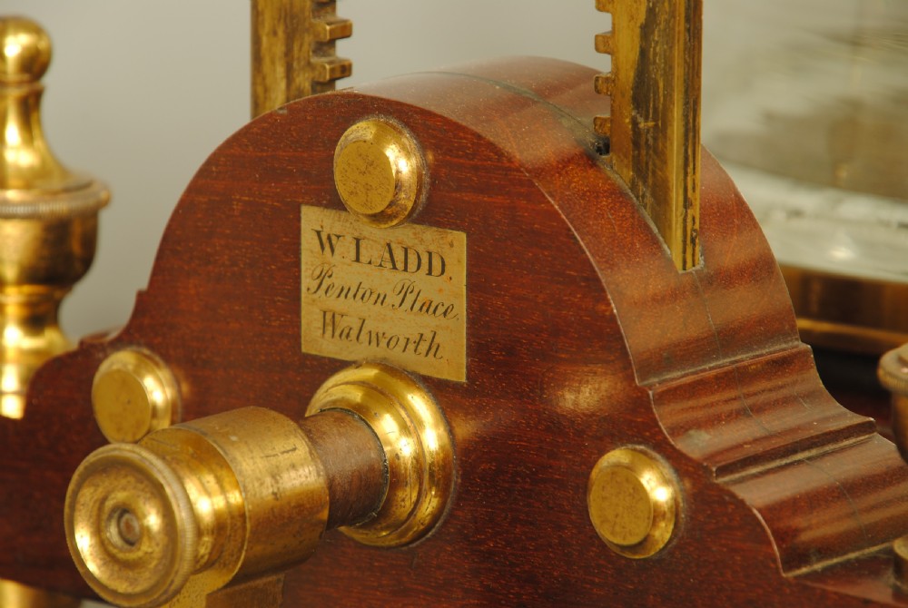 SUPERB EXAMPLE OF A BRASS AND MAHOGANY VACUUM PUMP View VIII