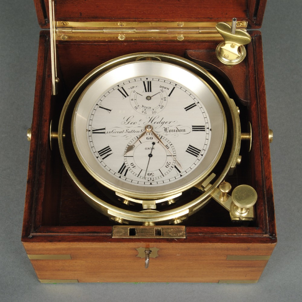 A RARE 2 DAY MARINE CHRONOMETER BY GEORGE HEDGER View II