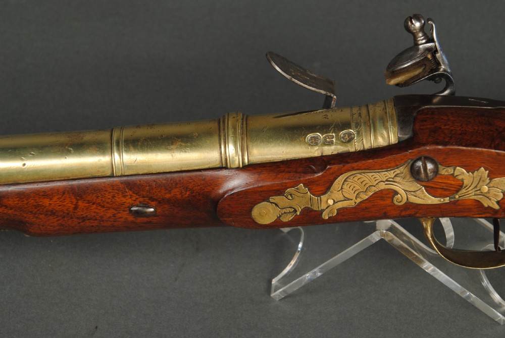 18TH CENTURY BRASS BARRELLED FLINTLOCK BLUNDERBUSS View VIII