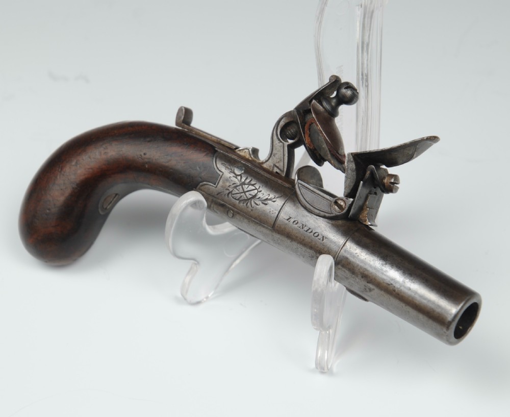 A FLINTLOCK BOX LOCK POCKET PISTOL View IV