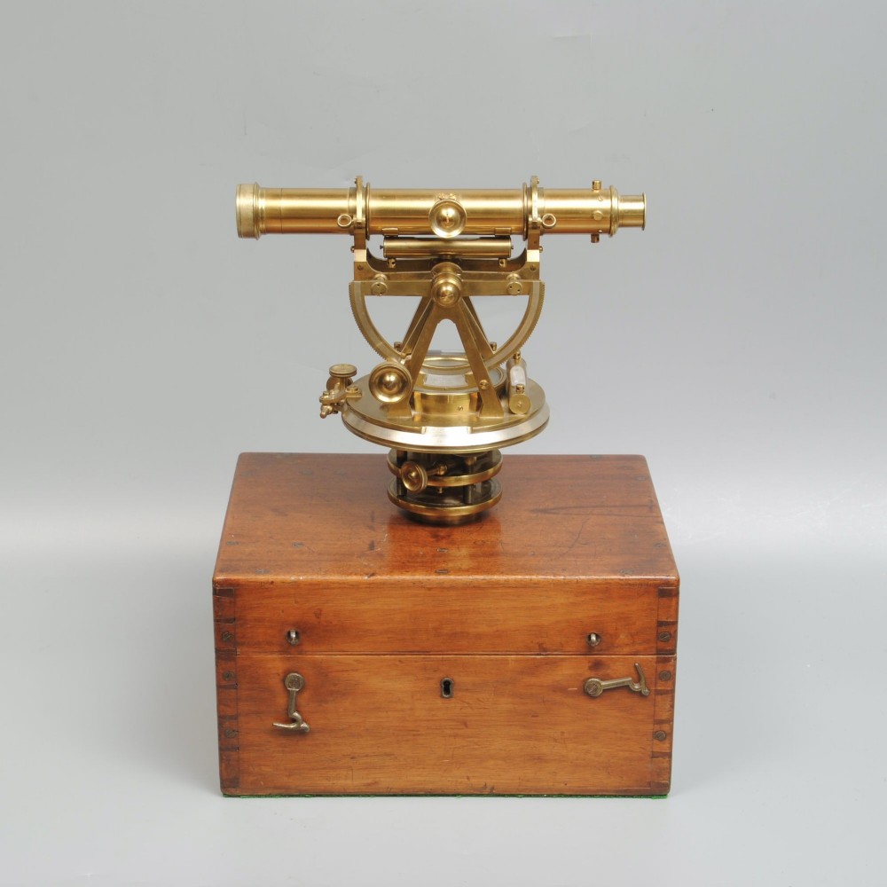 A FINE THEODOLITE BY TROUGHTON AND SIMMS IN ITS ORIGINAL CASE