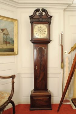 FINE 18TH CENTURY IRISH MAHOGANY LONG CASE CLOCK