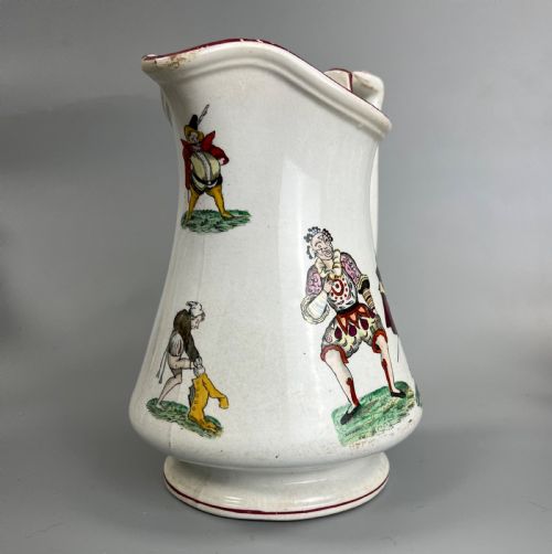 A rare Elsmore & Forster puzzle jug printed with circus scenes