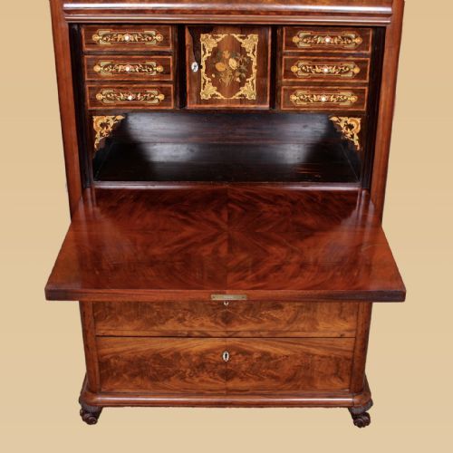 BIEDERMEIER BUREAU BOOKCASE 19TH CENTURY - ADDITIONAL PHOTO 9