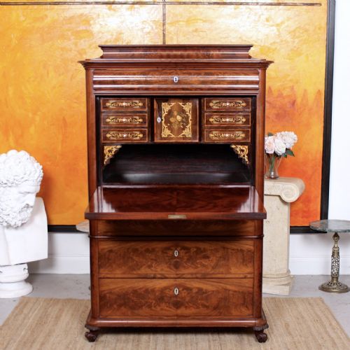 BIEDERMEIER BUREAU BOOKCASE 19TH CENTURY