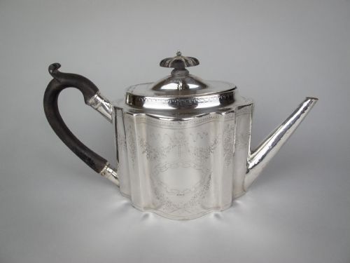 George III Sterling Silver Teapot by Henry Chawner, London, 1807