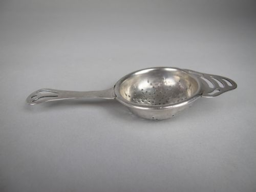 Sterling Silver Tea Strainer by Angora Silver Plate Co, Birmingham, 1932.