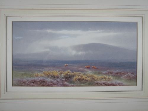 fig 2. Charles Edward Brittan Jnr (1870-1949), 'A View of Dartmoor'. Signed Watercolour.